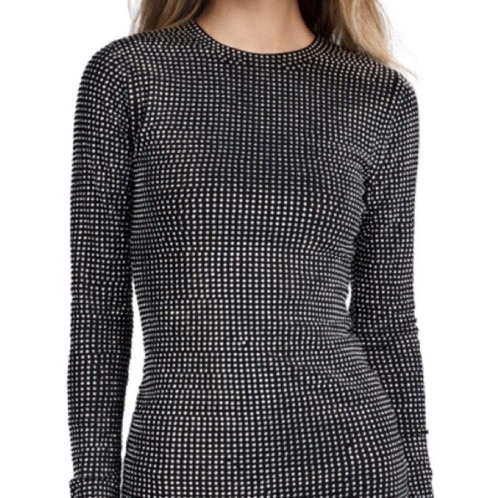 Good American long sleeve crystal dress